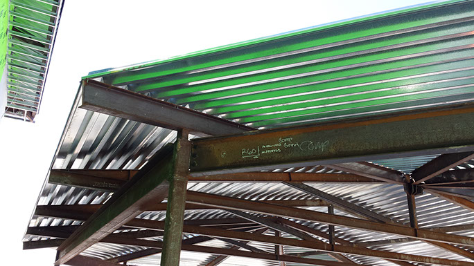 Homestead 4 steel canopy with roof deck
