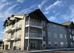 Rexburg Beck apartments from parking lot