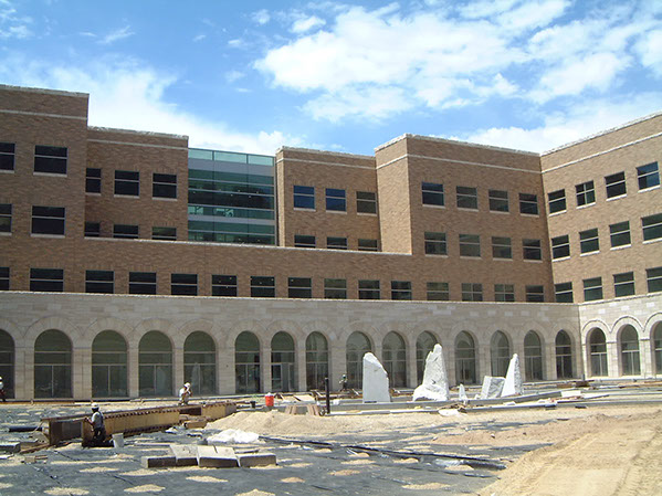 BYU Joseph F. Smith Building courtyard under construction