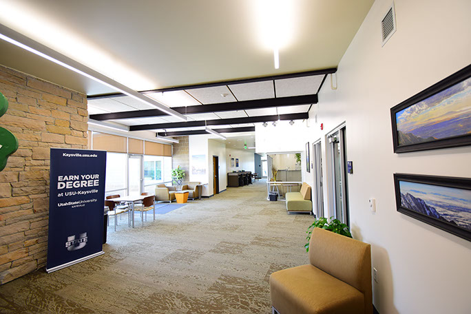 Utah State Univerisity Kaysville Campus steel framing under construction