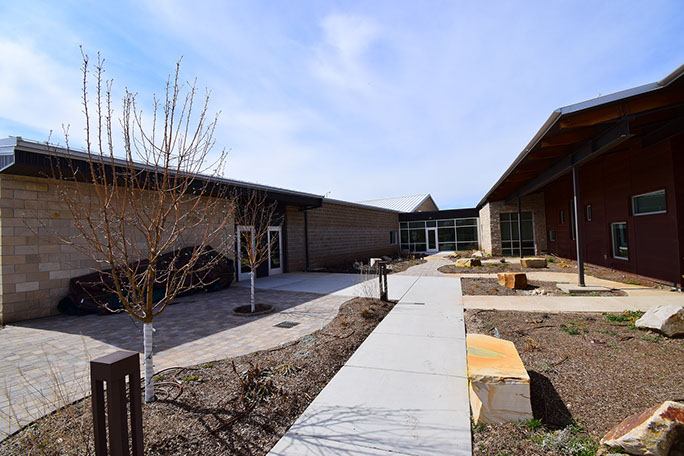 Utah State Univerisity Kaysville Campus steel framing under construction