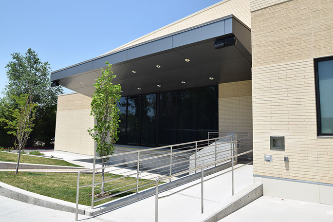 C. Mark Openshaw Education Center and Office Building outdoor facing stage area