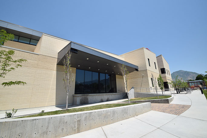 C. Mark Openshaw Education Center and Office Building outdoor stage seating area