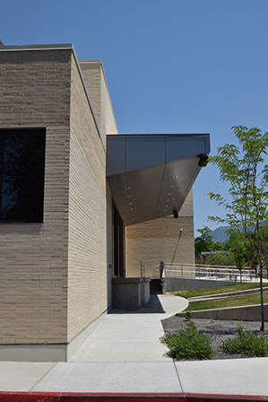 C. Mark Openshaw Education Center and Office Building side of cantilever stage canopy