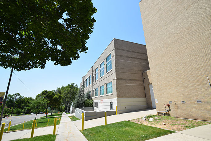 East High School South side delivery area