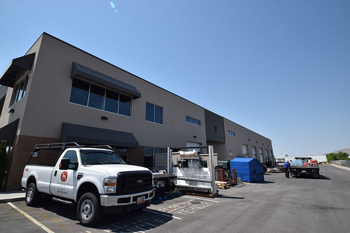 Great Dane Trailers loading area with garage doors