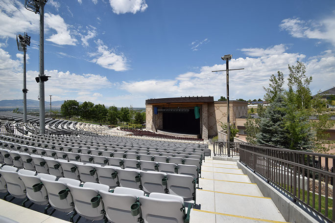 Sandy Amphitheater stage from upper seating section