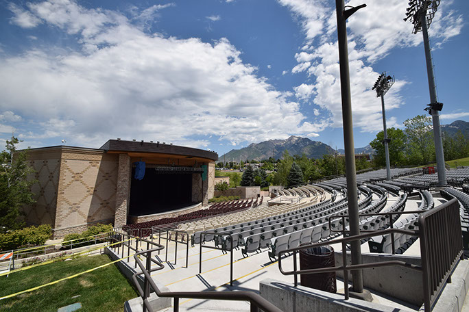 Sandy Amphitheater side view of stage and seating sections