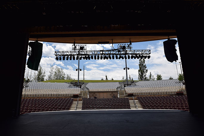 Sandy Amphitheater view of seating from center stage