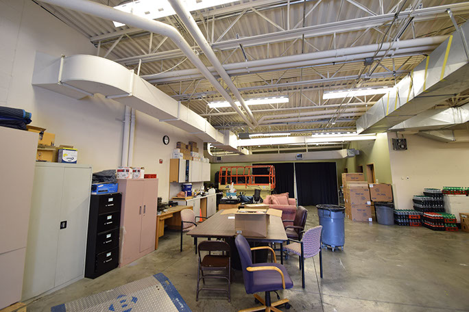 Sandy Amphitheater back stage delievery and warehouse area