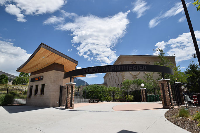 Sandy Amphitheater main entrance gate
