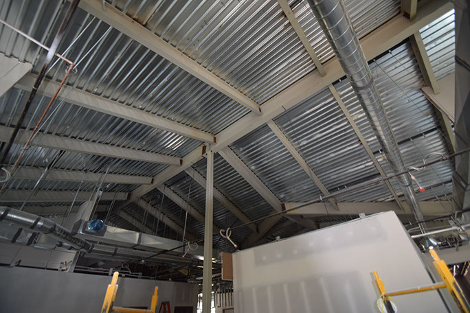 Utah State Univerisity Kaysville Campus interior steel framing 