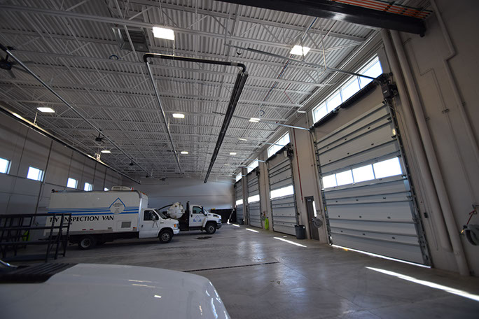 Kearns Improvement District truck bay garage doors