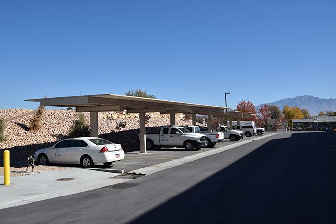 Kearns Improvement District parking lot canopies