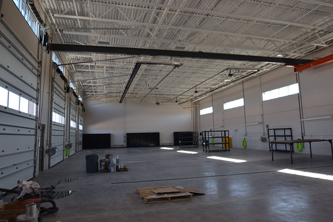 Kearns Improvement District auxillary building truck bay with lift