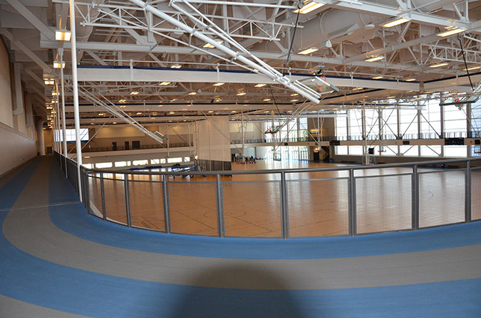 BYU-Idaho Center basketball courts and running track