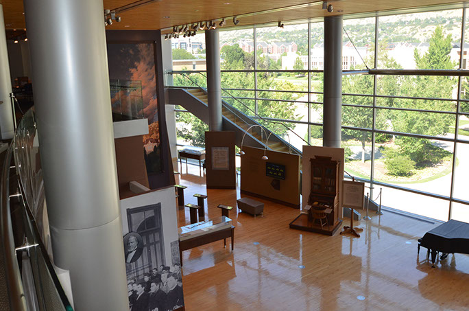BYU Joseph F. Smith Building atrium and glass facade