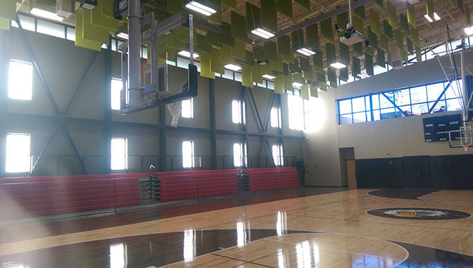 C. Mark Openshaw Education Center and Office Building gym area and x-braces