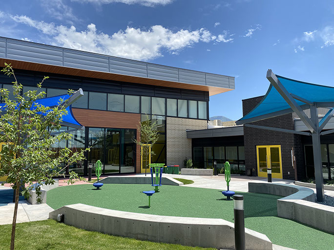 C. Mark Openshaw Education Center and Office Building x-braces