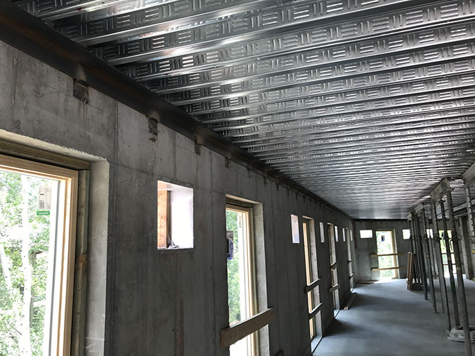 Stein Erikesen Lodge Expansion steel floor deck and embed plates and angles