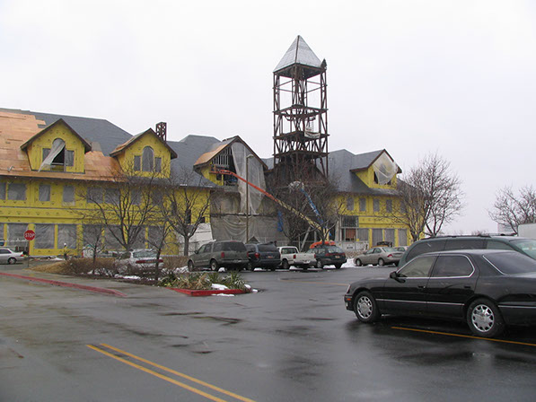 BYU Gordon B. Hinckley Alumni Center bell tower under construction