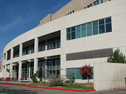 East High School atrium from parking lot