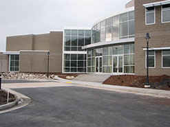 Davis center for the performing arts front entrance and drop off area