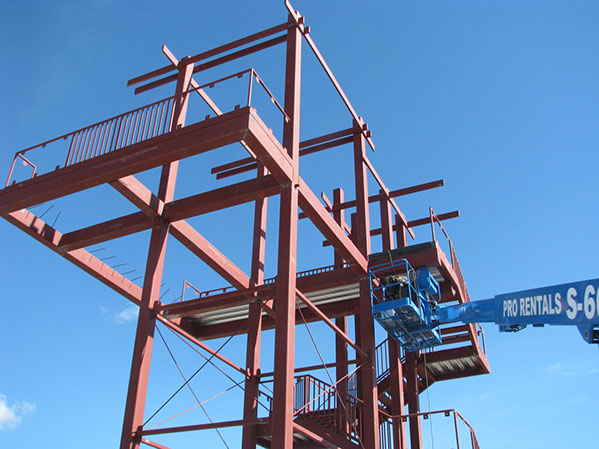Rexburg Rapids slide tower construction