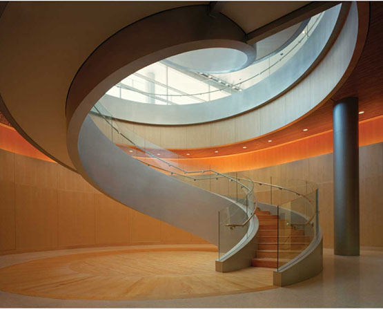 BYU Joseph F. Smith Building spiral staircase in basement