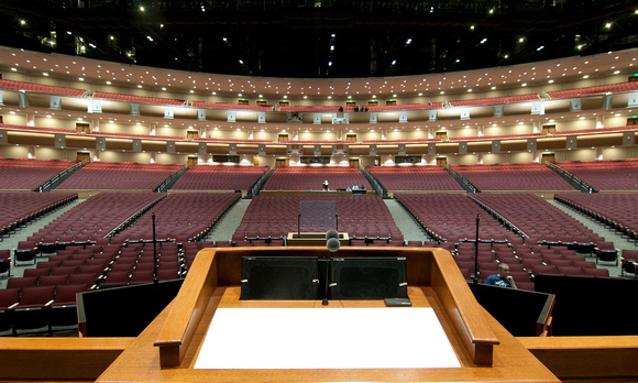 BYU-Idaho Center Auditorium view of seating from pulpit