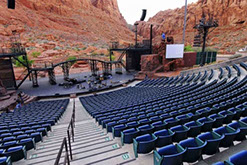Tuacahn Amphitheatre lower seating area and stage
