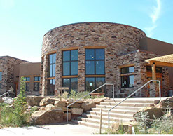 Escalante Visitor Center entrance stairs